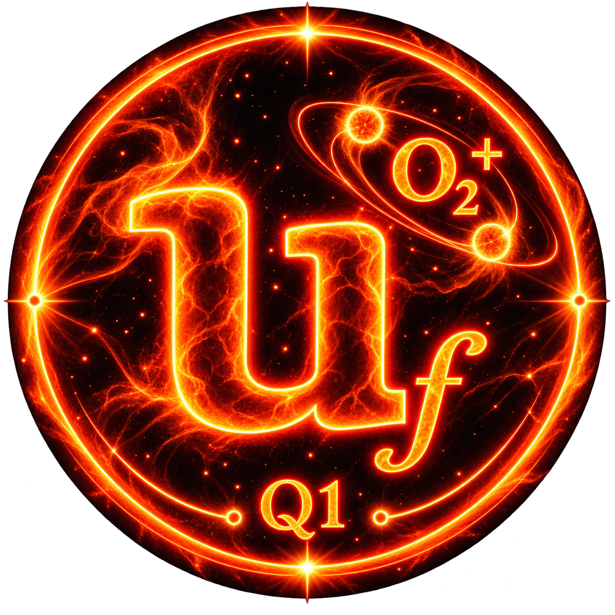 Distintivo u con f en subíndice, O₂⁺, Q1